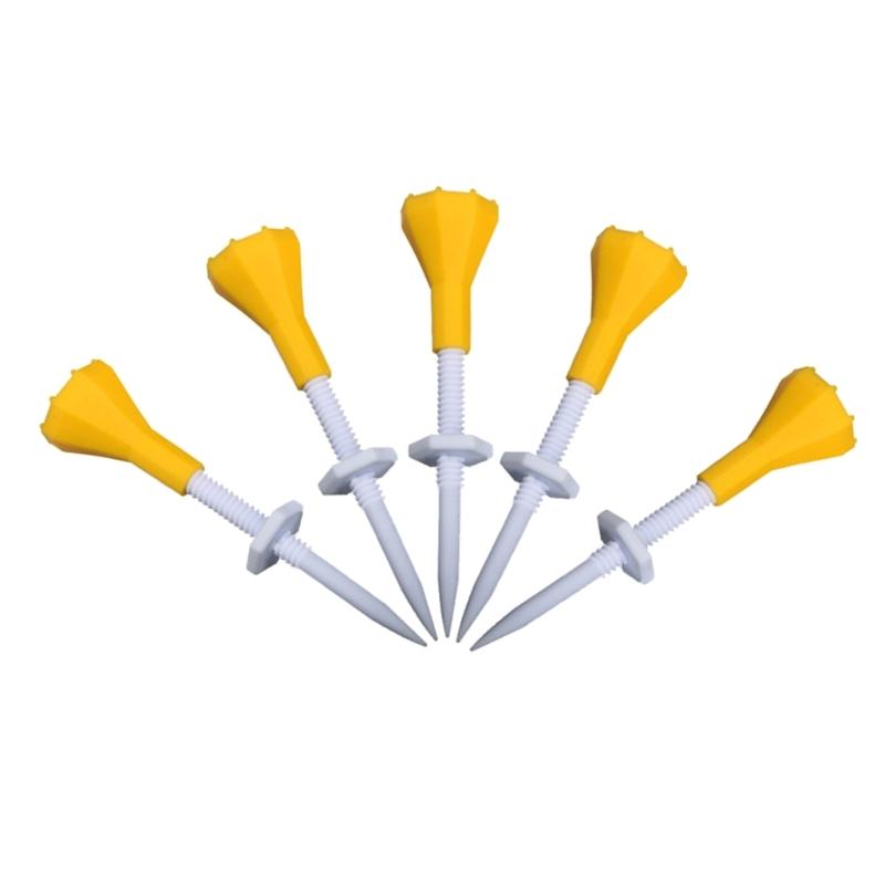 5Pcs Plastic Golf Training Ball Tees Stand Height Adjustable Golf Tees Outdoor Step Down Golf Ball Holder Golf Gift