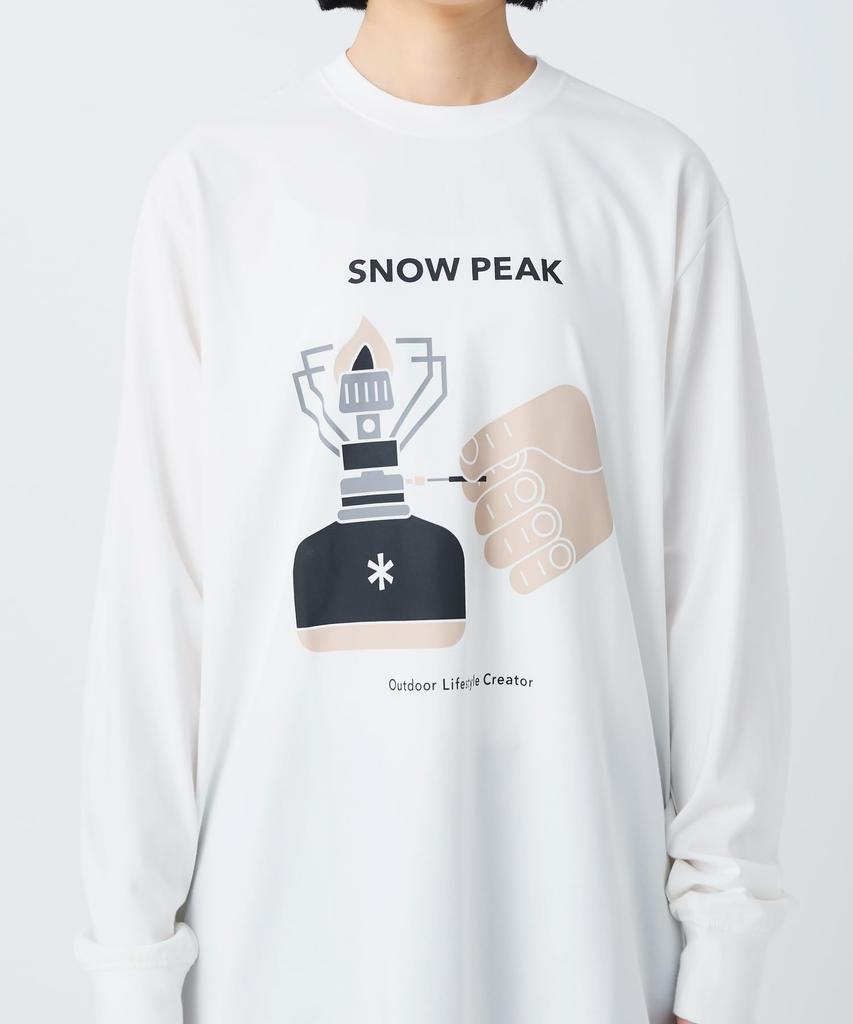 Enjoy Camping Long Sleeve Size M [Snow Peak] T-Shirt TS-26SU001 Long-sleeved T-shirt, Men's/Women's, BLACK,