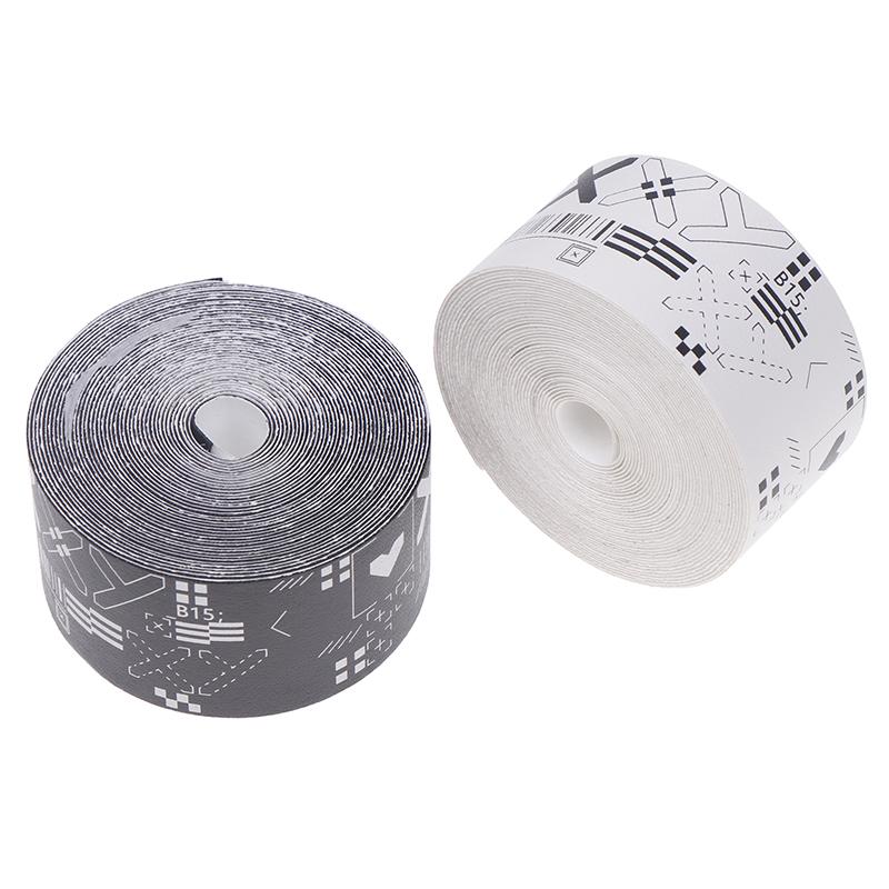 1Roll 500Cm Black White Print Tennis Racket Paddle Head Protection Tape Pu Stickers For Beach Pickleball Racket Sport Parts