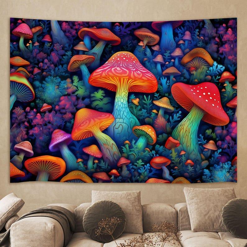 mushroom tapestry 75x100