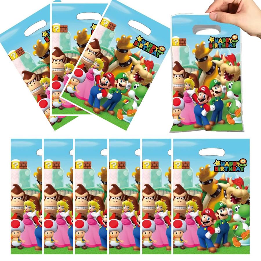 Brother Mario Party Favors Gifts Stamps Slap Bracelet Stickers Christmas Stocking Fillers Birthday Souvenirs Decoration Supplies