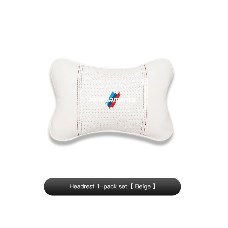 YMZP2 Suede Car Neck Pillow Headrest Lumbar Support Pillow Spine Protect sticker For BMW X5 X3 F40 F10 E34 E39 E90 X6 E30 F20 E46 F30