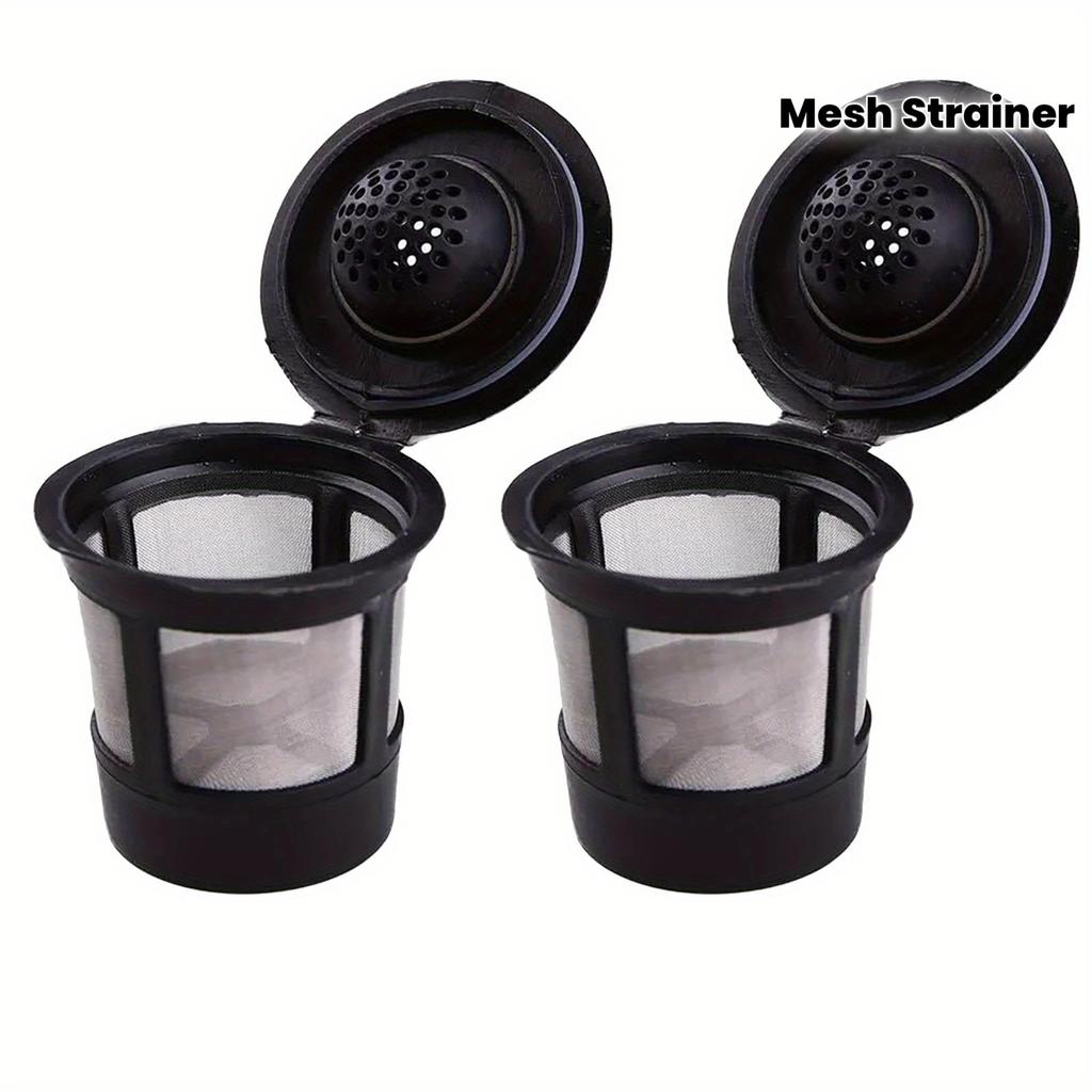 Reusable K Cup Coffee Filters, Refillable Coffee Pod Capsules with Built-in Mesh Filter for Keurig 2.0/1.0