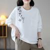 Sweatshirt for Women Cotton Loose Oversized Thickened Comfortable Round Neck Casual Pullover Top Sweatshirt