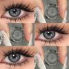 Eyeshare Colorful Contact Lens 2pcs Wusu Series Brown Lens Black Beauty Pupils Natural Look Yearly Contacts