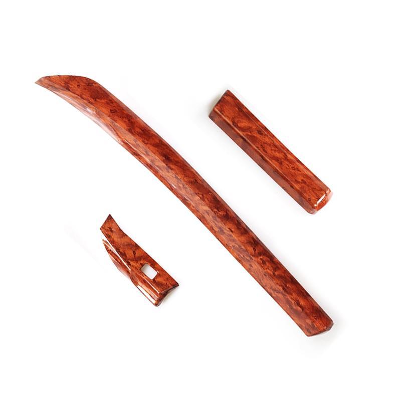 Car Light Brown Wood Grain Central Console trument Strip Trim Kit Fit For Honda Accord 2008-2013