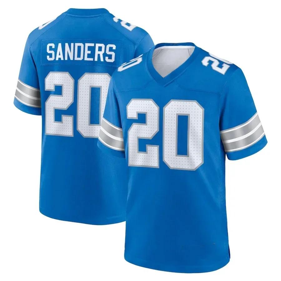 Detroit Football Jersey Men's Women's Youth St. Brown Gibbs Hutchinson LaPorta Football Shirt 3D Printing Breathable Comfort