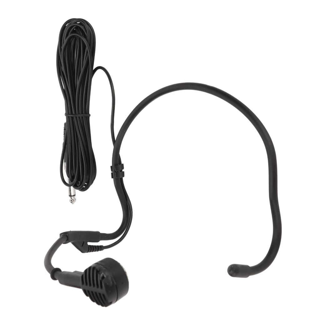 6.35mm Earhook Microphone Ergonomic Dynamic 16.4ft Wired Headset Microphone for Karaoke Speakers Amp