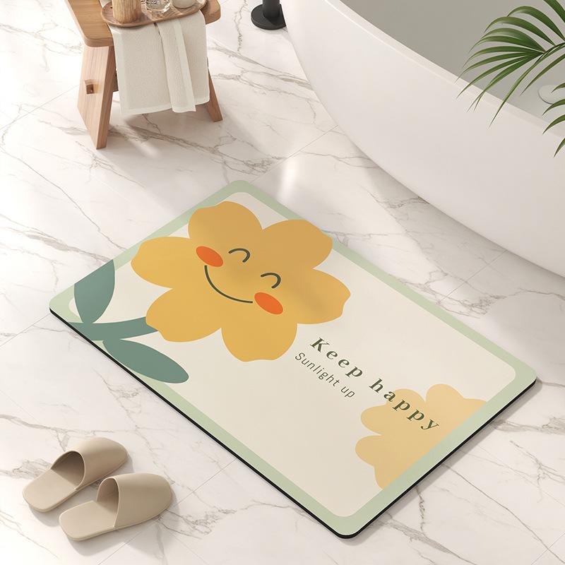 

Коврик для ванной, впитывающий коврик для двери из диатомовой грязи, коврик для туалета, противоскользящий коврик для входной двери в туалет 40X60cm 15.7X23.6in