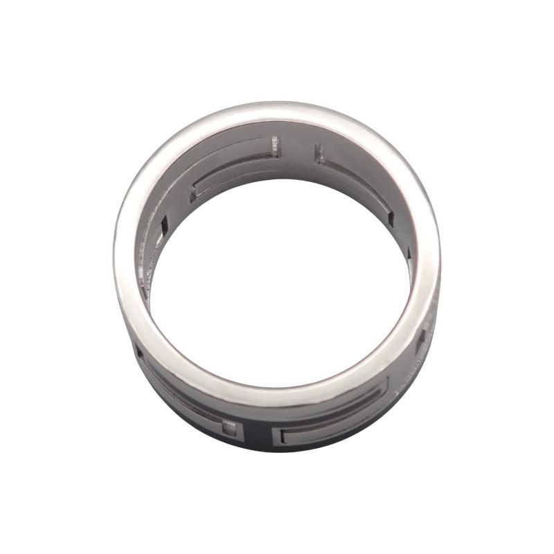 HERMES  #11(JP Size)  ring black Silver925 Women