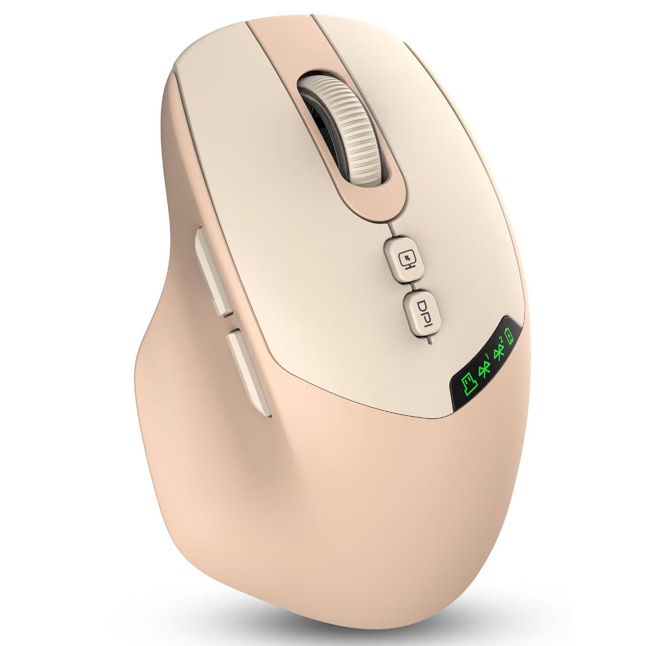 

Wireless Mouse Compatible with and Smartphones [Multi-Connection, 2.4GHz & Bluetooth] Quiet, Type-C Rechargeable, Lightweight, Portable, рожевий