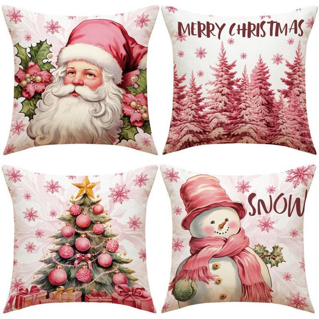 Merry Christmas, Throw Pillow Cover, 18 X 18 Inch, Winter Holiday, Cushion Cover Sofa Decoration, Christmas Tree