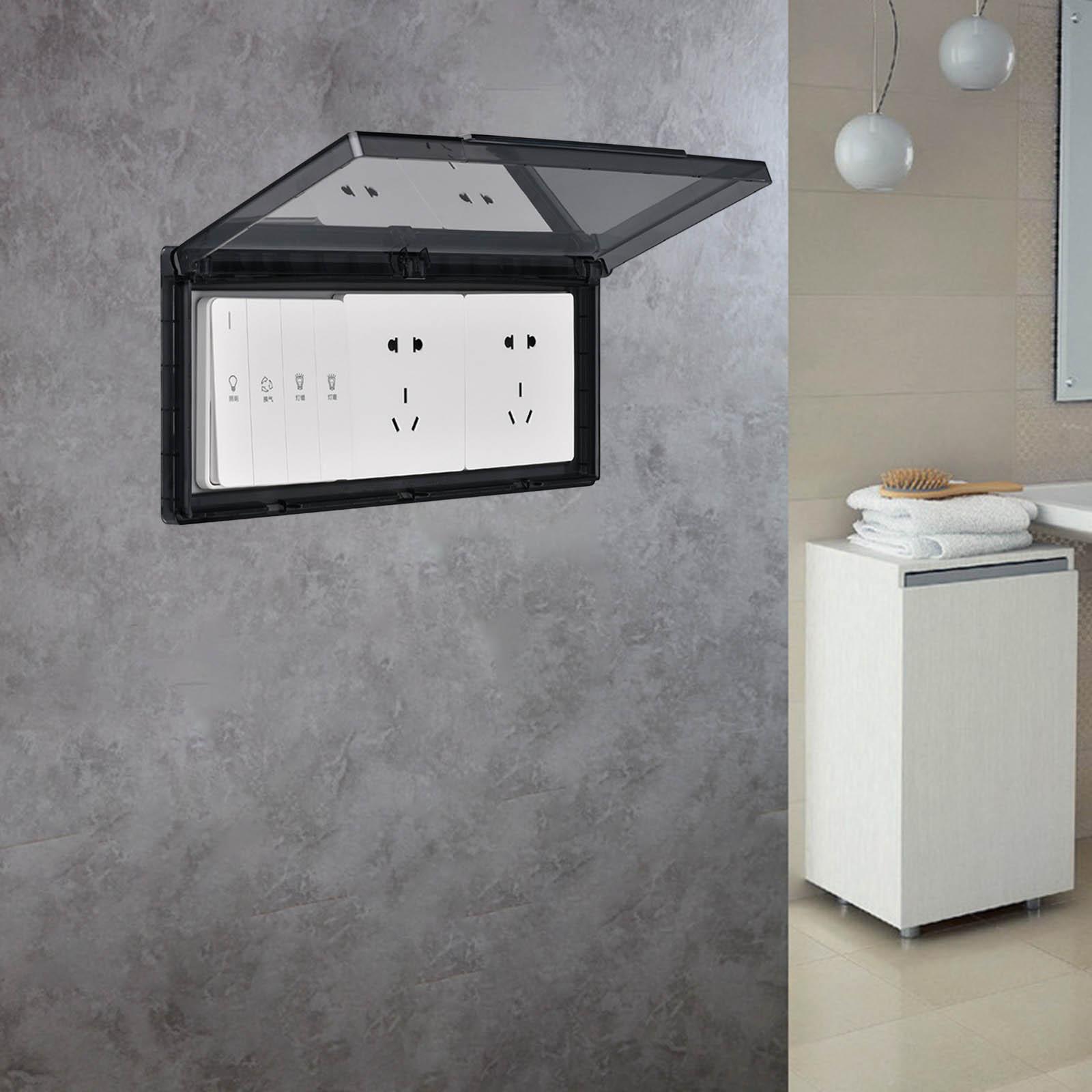 

Flip Weatherproof Outlet Cover Switch Box Protector Plastic Electrical Socket Cover for Outdoor Bathroom Use чорний