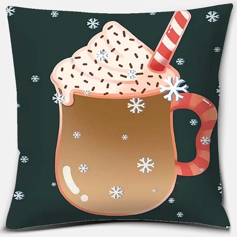 Christmas Gifts, Santa Claus, Deer, Christmas Greetings, Merry Christmas Series Pattern Pillowcase Party Pillowcase Decoration