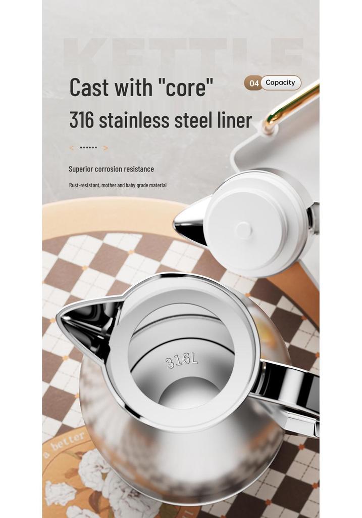 Large Capacity Stainless Steel Thermos Pot - Long-Lasting Hot Water and Boiling Bottle for Home or Restaurant Use.