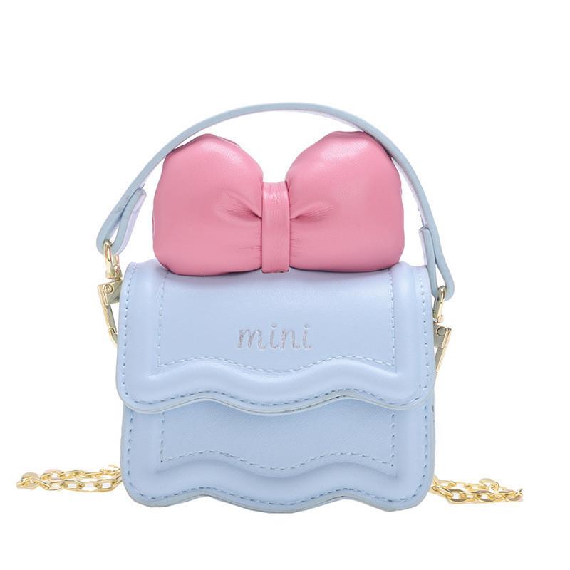 

Adorable Mini Crossbody Bag For Kids With Cute Bow Design And Breathable Pu Material