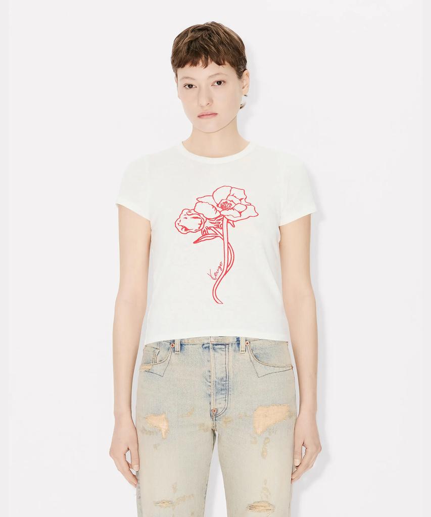 KENZO Women'S Gatz Kenzo Archive Rose Outline Classic T-Shirt_K265Awtr05Whx