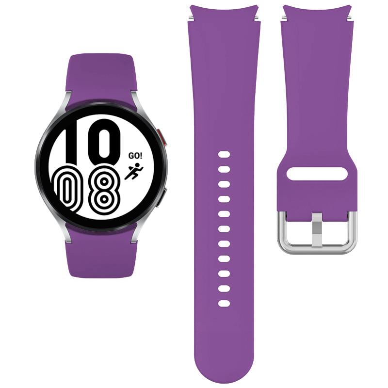 

official silicone For Samsung Galaxy Watch 7 6 strap 44mm 40mm 20mm Bracelet Galaxy Watch 4 6 classic 5 pro 47mm 43mm 42mm 46mm watch 6 classic 43mm фіолетовий