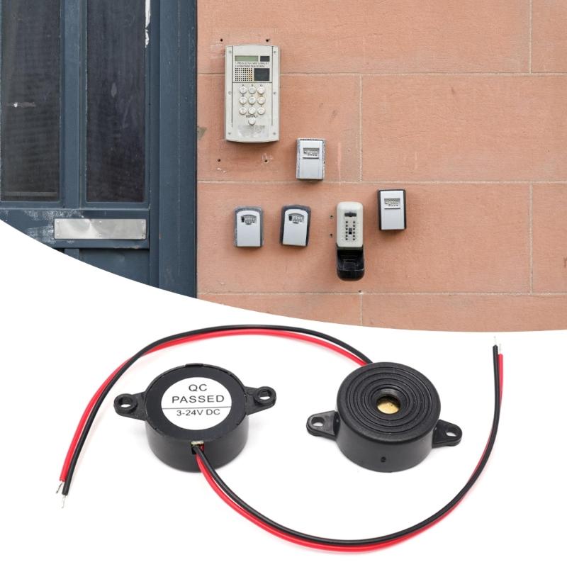 10 Piezas SFM-20B Zumbadores de Alarma de Alto Decibelio 3~24V Dispositivos de Sonido Piezoeléctricos para Circuitos Educativos y Experimentos