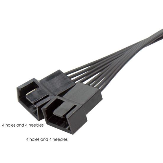 13.5cm PWM Fan Splitter Cable Professional Tinned Copper Wide Compatibility 1 to 2 4 Pin PWM Fan Extension Cable for Desktop