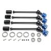 4 Pcs Steel Extended Driveshaft Cvd With Splined Wheel Hex For 1/10 Rc Car Parts,black Red