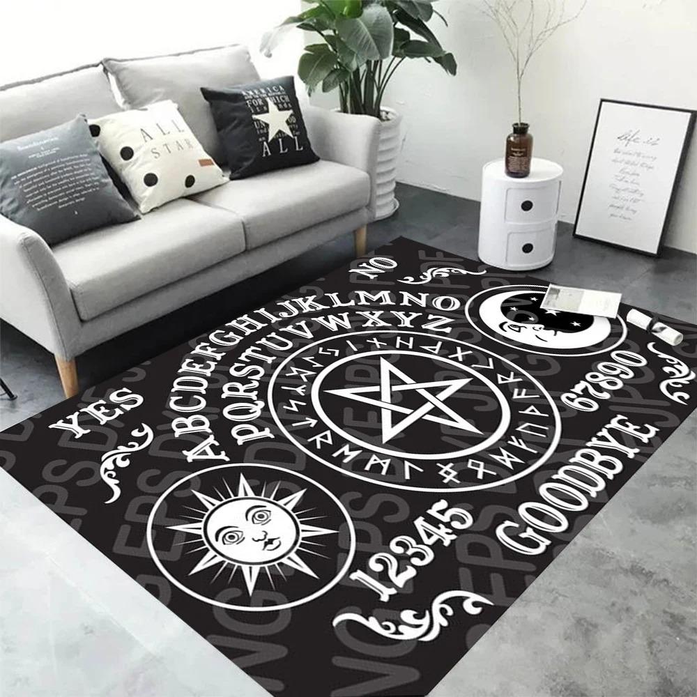 Gotischer Totenkopf Teppich Rutschfester Halloween Dekorativer Teppich für Toilette Schlafzimmer Wohnzimmer Küche Eingangstür Matte Heimdekoration