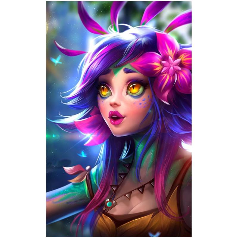 5D DIY Diamond Painting Fox Fairy Girl Diamond Embroidery Cross Stitch Kit Full Rhinestone Mosaic Home Decor