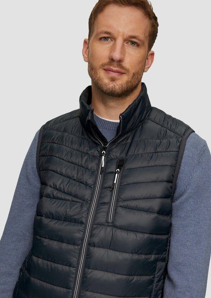 Winter Jacket s.Oliver Lightweight Quilted Vest Made from Recycled Polyester (2150251) Gray
