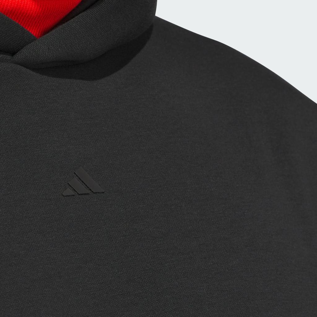 adidas Basketball FW24 Fleece Hoodie The 2025 Collection Chapter 01 Series Letter Print Versatile Loose-Fit Pullover Sweatshirt Unisex Hoodies IZ4907