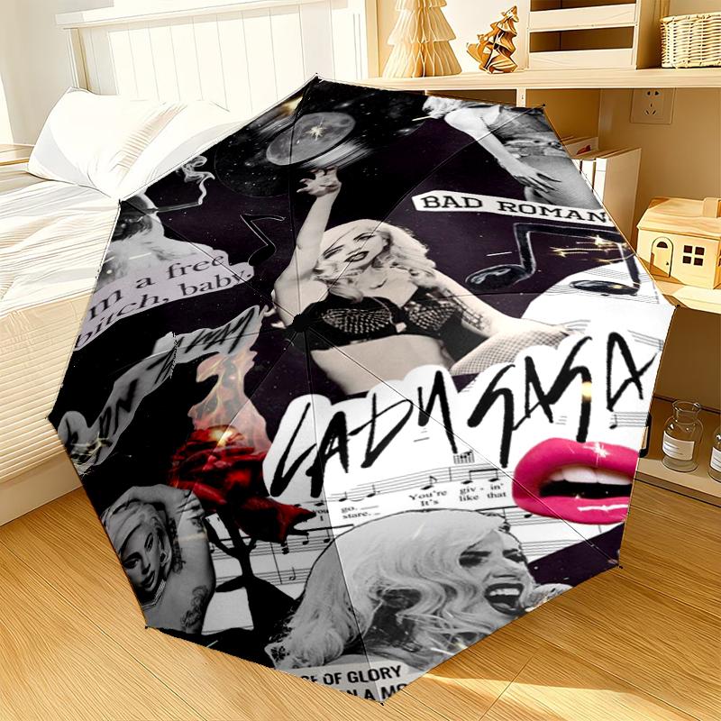 Pop Lady Music Umbrella 8-Frame for Travel, Camping, Casual Lightweight Portable Umbrella, Essential for Every Family Holidays Birthday Gift