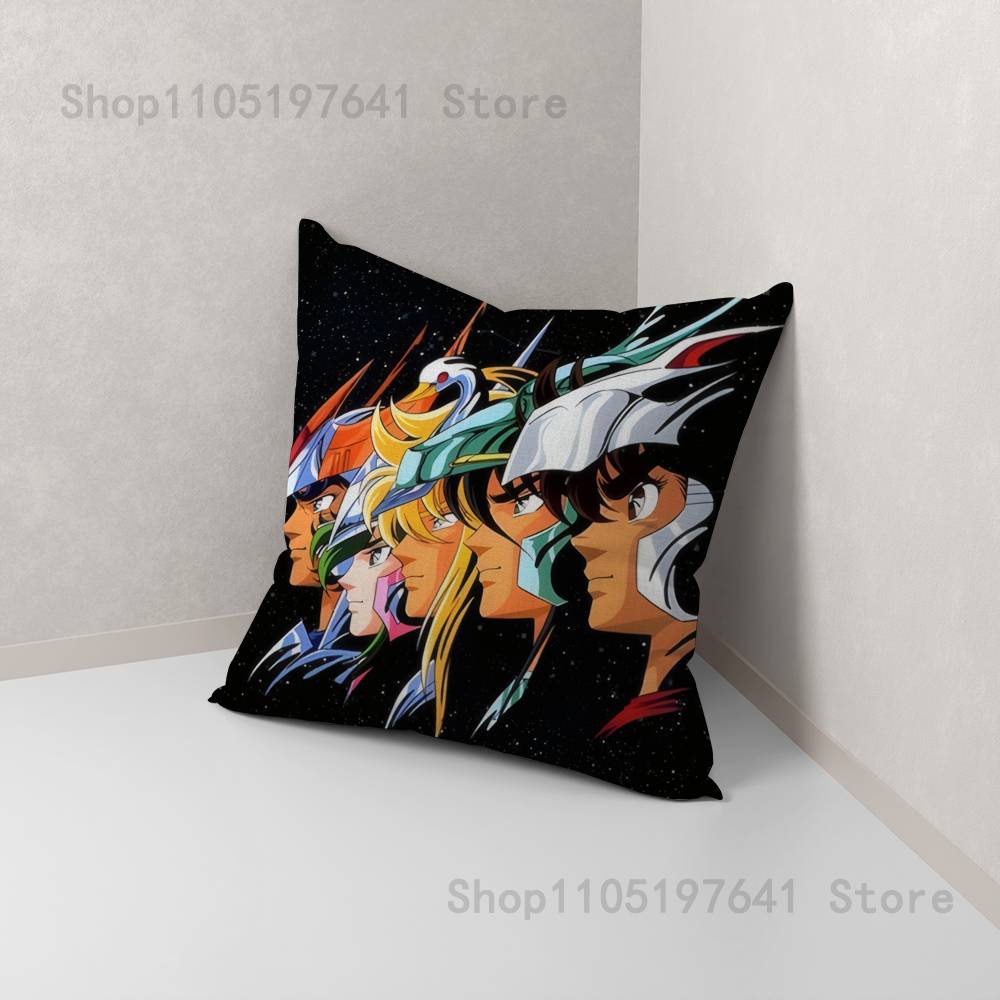 Saint Seiya Virgo Shaka Pillow Case Cute Cartoon Anime peripheralsBedroom Sofa Decorative Cushion Cover Soft Cushion Cover