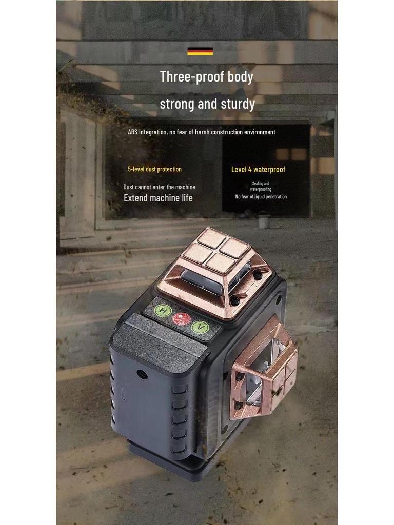 Autocolante de perete cu nivel laser verde de înaltă precizie, cu 16 linii, pentru utilizare în aer liber