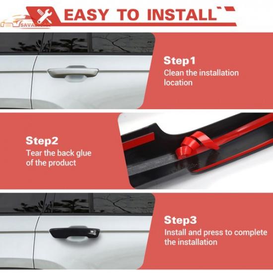 Gloss Black Exterior Door Handle Decor Cover Trims for Jeep Grand Cherokee +