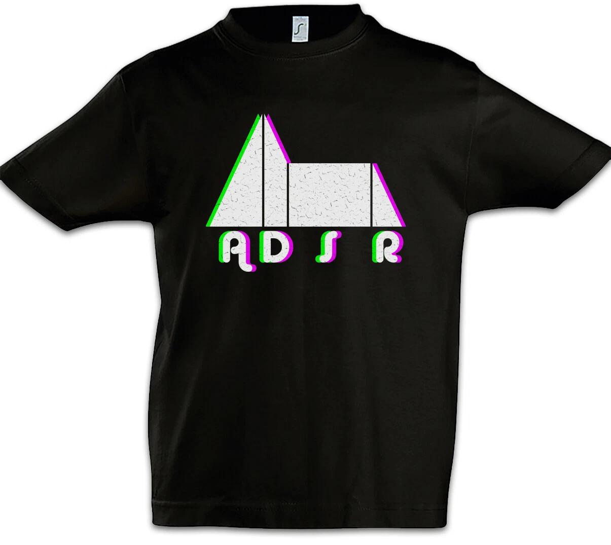 Synthesizer ADSR Glitch Kids Boys kids boys T-Shirt Audio LFO Wave DJ MC Electro 80s 130