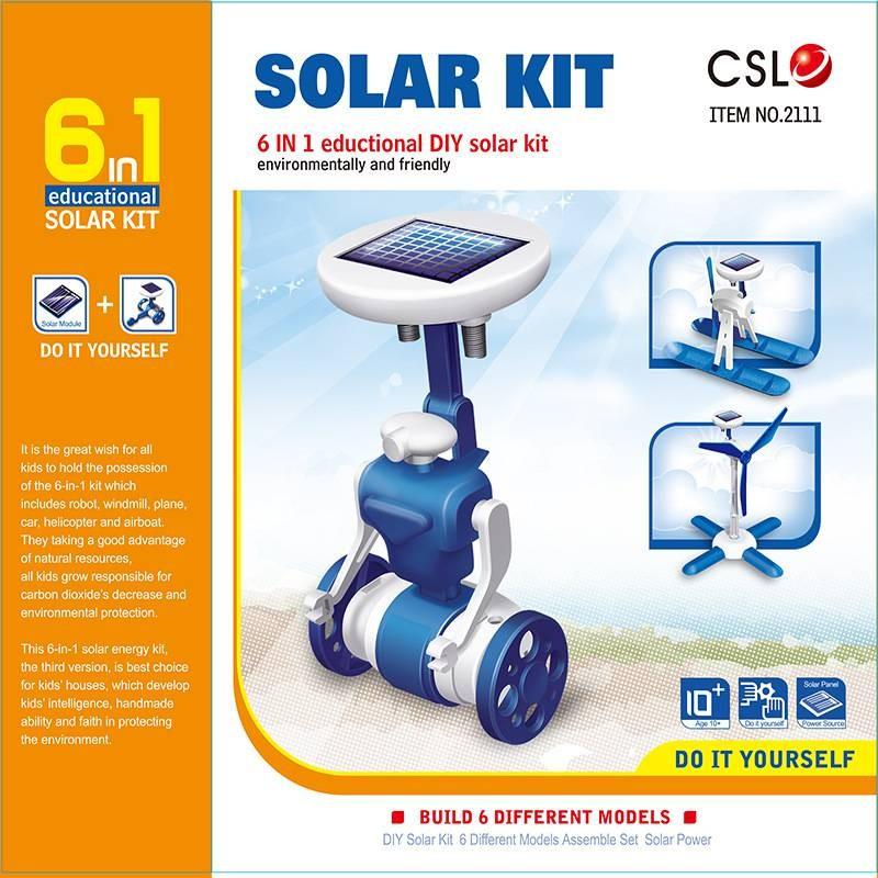 Powered 6in1 Solar Diy Assembly Toy Plastic Puzzle Kit For Learning Childrens