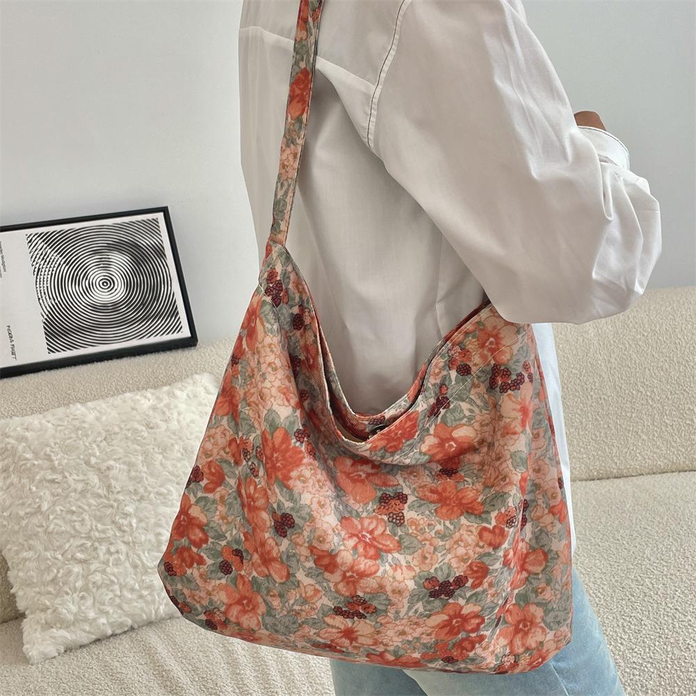 

ins серія ретро чорно-білий у горошок полотняна сумка на плече, сумка-месенджер, для дівчини-студентки, великої місткості, сумка для занять