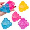 Stress Relief Cube Triangular Bubble Maltose Squishy Random Color Pink/Blue/Yellow/Purple for Adults Kids 3pcs