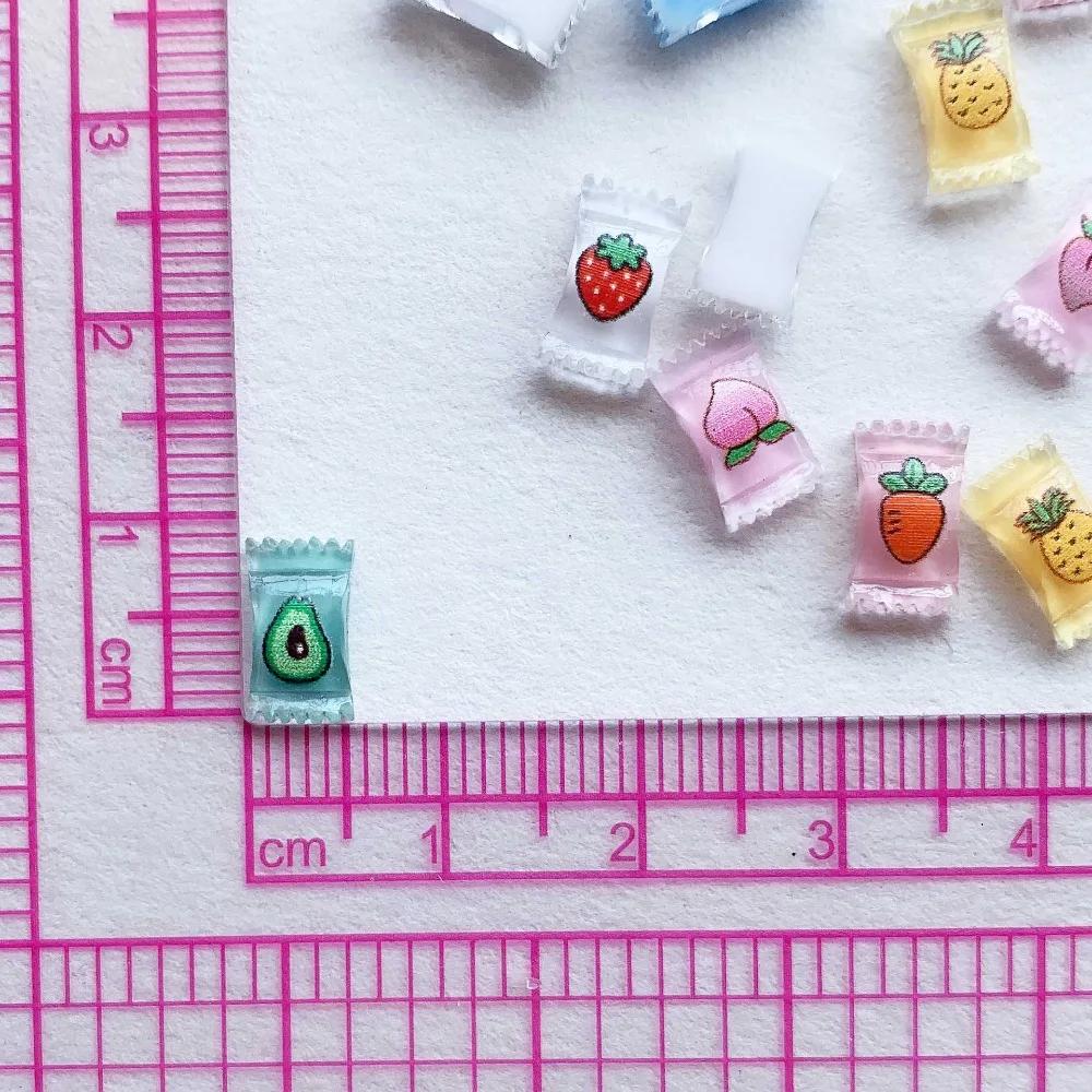 20 PEÇAS Mini Doces Coloridos para Casa de Bonecas Miniaturas Mini Comida para Artesanato Resina Minúscula para Cozinha de Casa de Bonecas Decoração de Micro Paisagismo