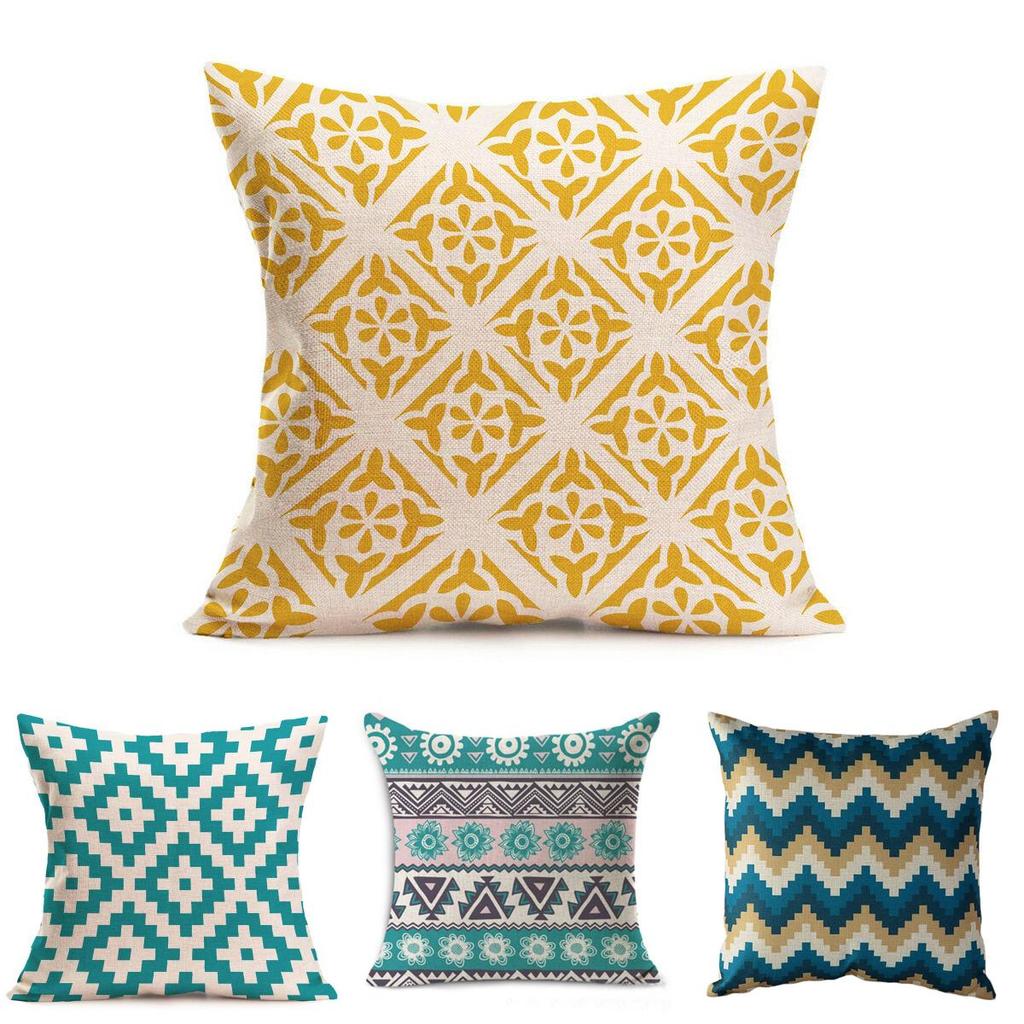 Luxurious Resistant Scatter Waist Throw Pillow Case With Timeless Geometric Design