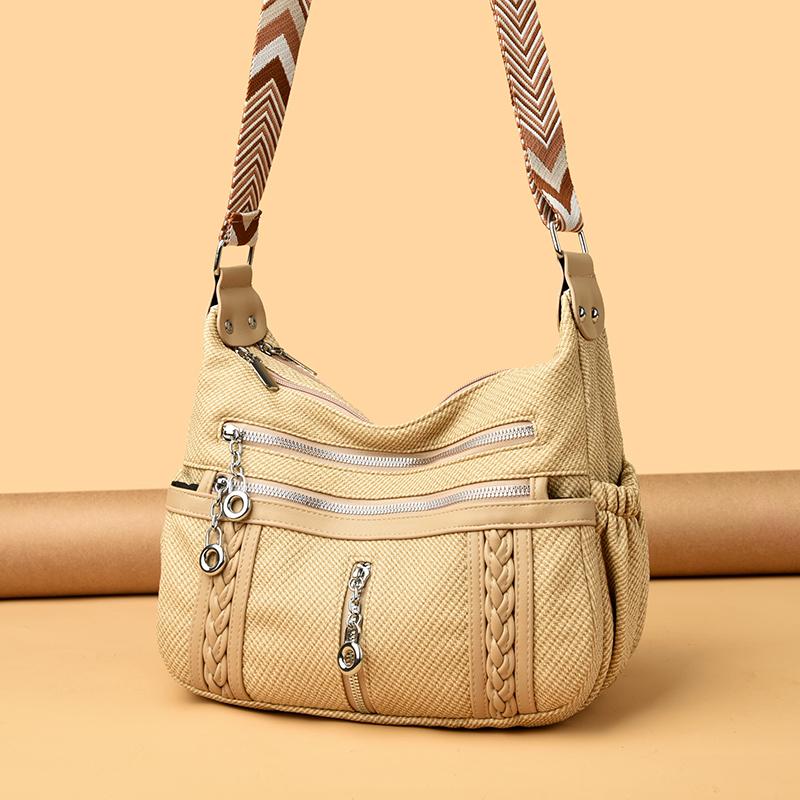 Women's Shoulder Bag Crossbody Bag Large Capacity Multi-Layer Middle-Aged and Elderly Mother Bag