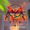 2D Aurora Phoenix Acrylic Light Catcher Solar Catcher Hanging Home Decor Auspicious Phoenix Theme Bedroom Garden Gift