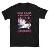 Just A Girl Who Loves Unicorns Pretty Cute Fantasy Gift T-Shirt