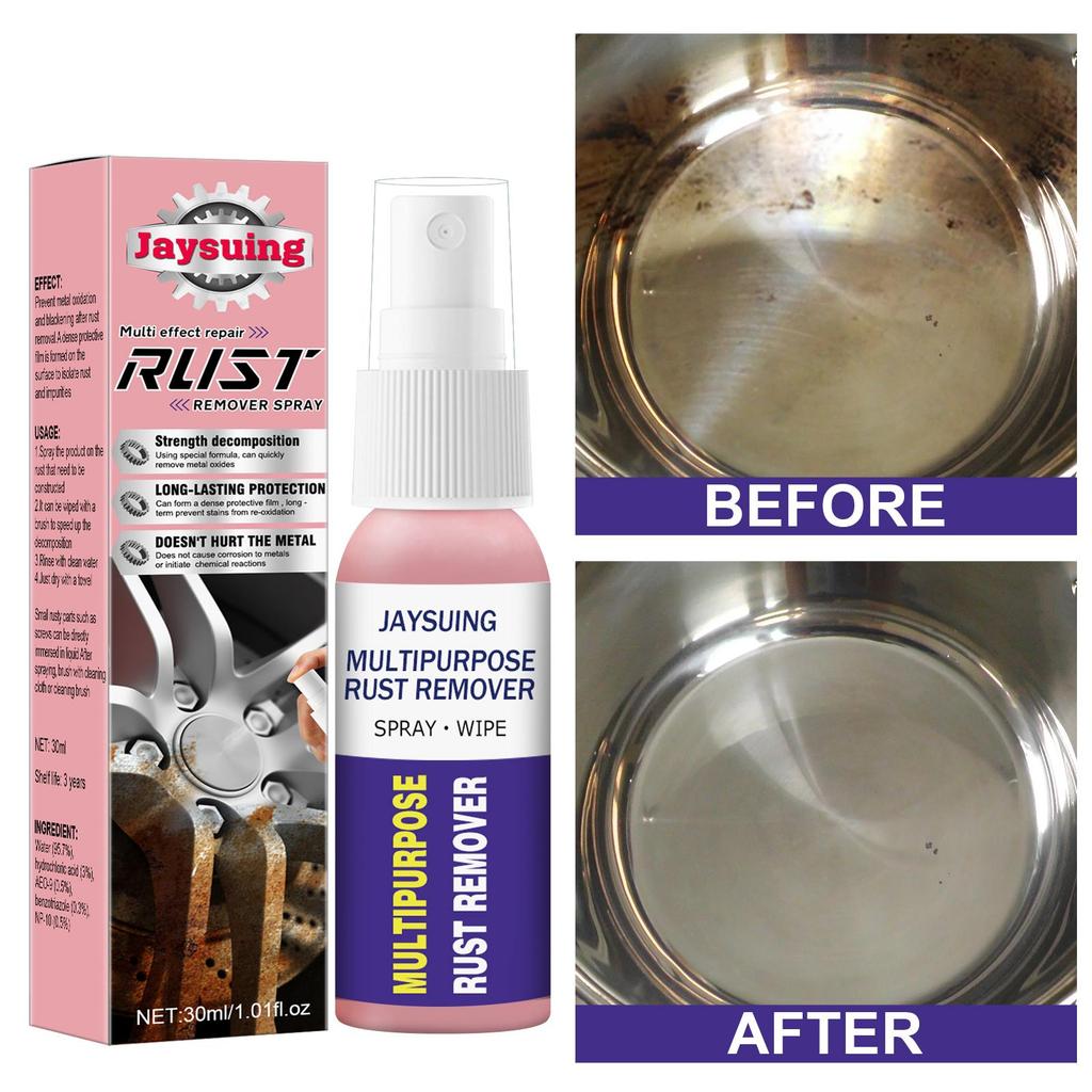 Jaysuing Rust Remover & Polisher 30ml - Automotive Metal Rust Remover, Car Refurbishing Cleaning, Polishing, Lubricating, and Rust-Preventing Spray