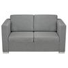 2-seater Sofa - vidaXL - Light Grey Fabric - Plush Comfort - Removable Cover - Contemporary Design