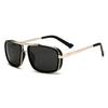 New Sunglasses Punk Sunglasses New Men's Square Uv400 Twin-beam Aviator Sunglasses