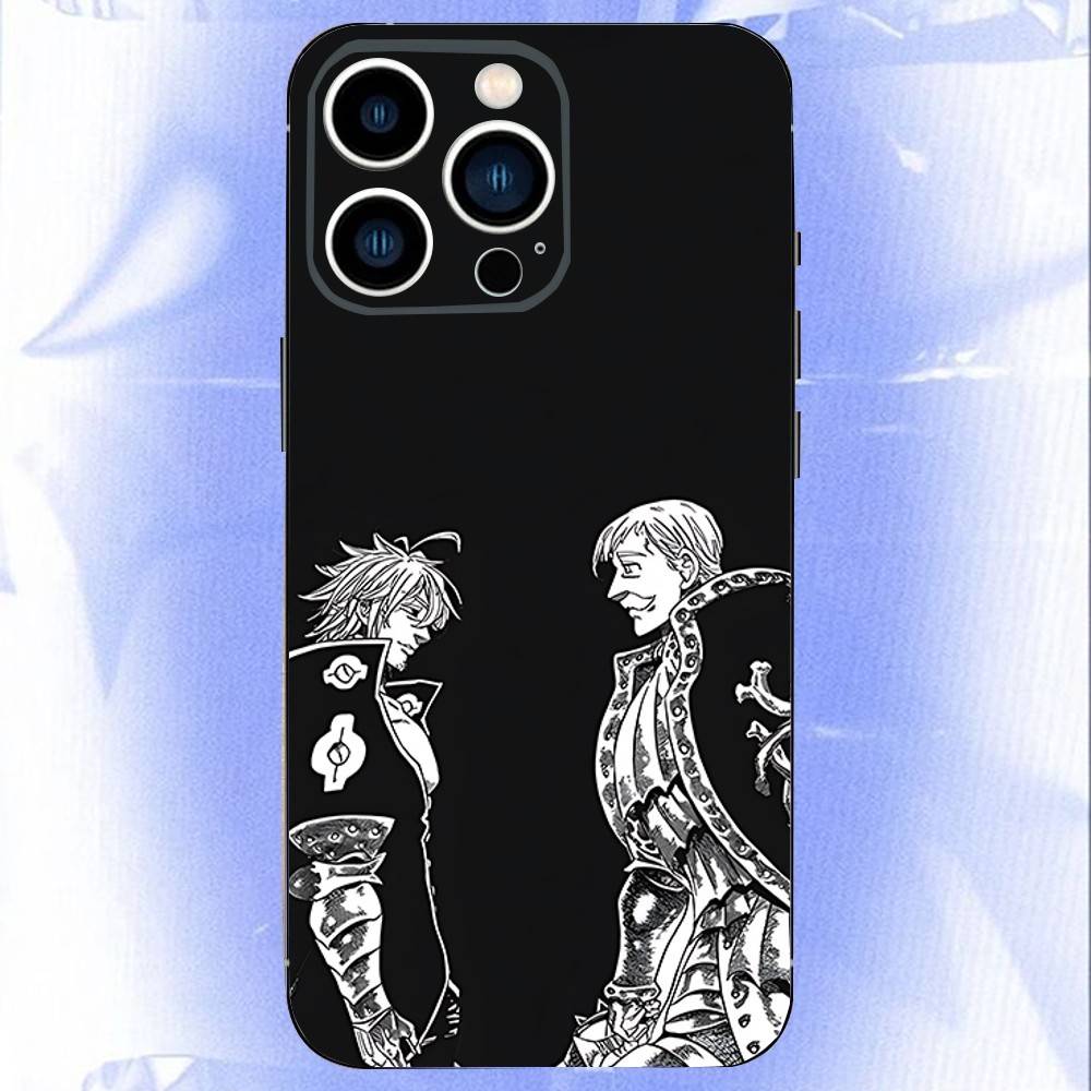 E-Escanor Seven Deadly Sins Phone Case For iPhone 17,16,15,14,13,12,11,Pro,Max,Plus,E,Air,Mini Protective Black Cover
