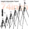 Fotopro Aluminum Alloy Tripod with 188cm Smartphone 3kg Maximum Weight Detachable Compact for Camcorders and Digital Cameras DIGI-9900 Pan-Tilt Head,