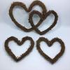 queenland Natural Grapevine Wreath Heart Shape Rustic DIY Wreath Crafts Base for Christmas Wreath Door Garland Wedding Party Home Decoration Hanging