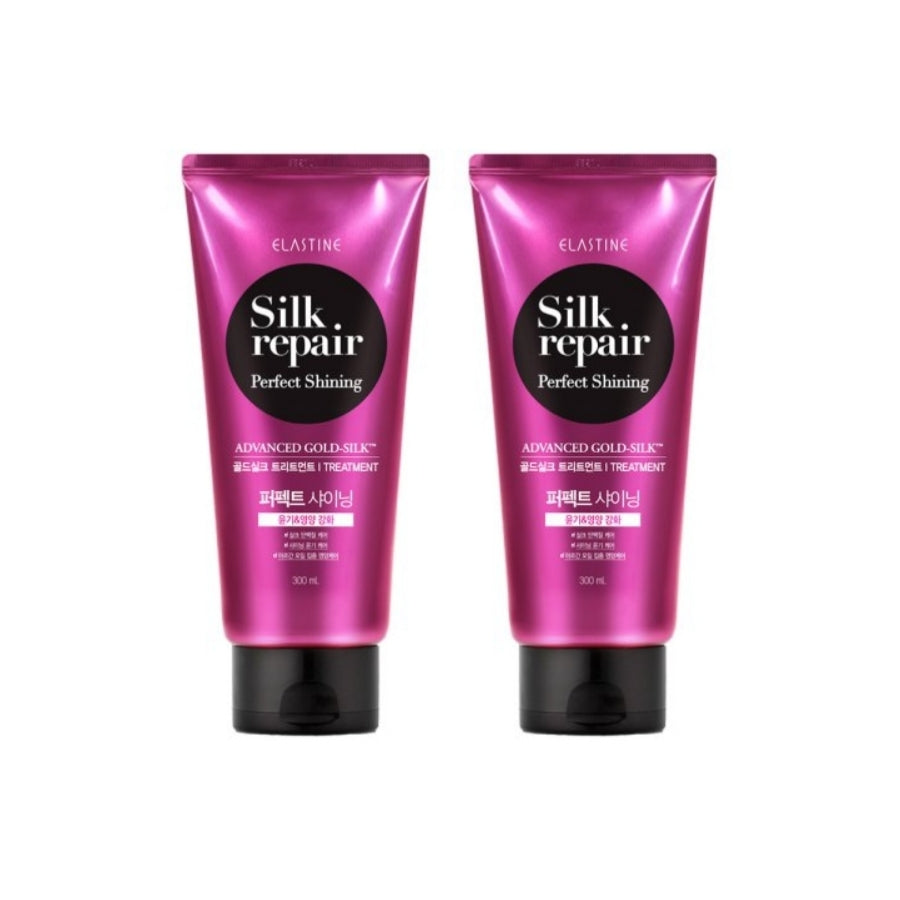 Elastine Silk Repair Perfect Shining Gold Silk Hair Treatment 300ml*1Pc/2Pcs/3Pcs
