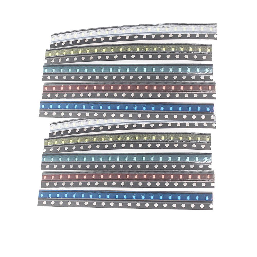 200pcs/lot SMD LED Diodes 0603 0805 1206 1210 5050 5730 High Brightness SMD LED Diodo Kit Green RED White Blue Yellow